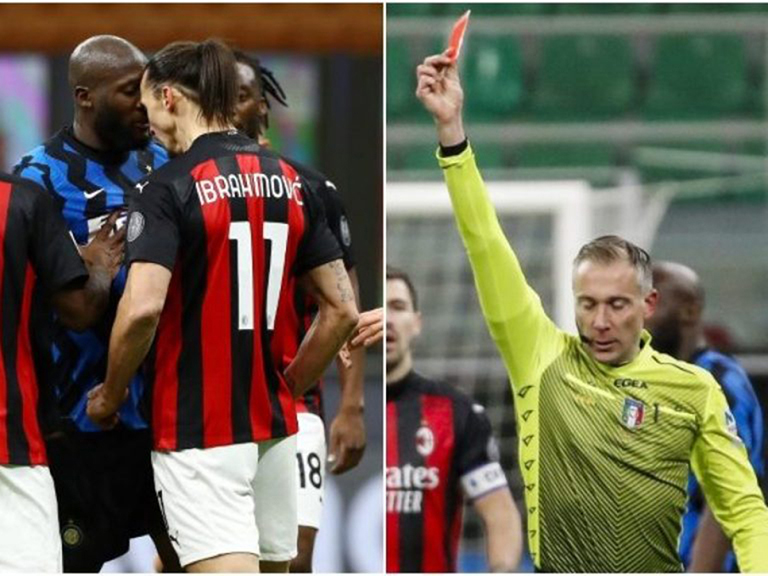 l'arbitro Valeri espelle Ibrahimovic